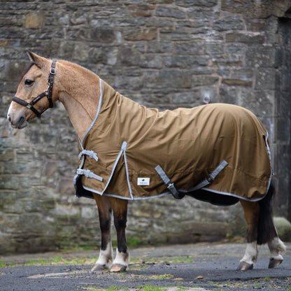 600D Lightweight Waterproof Horse Turnout Rug 0g No Fill Half Neck Dark Brown