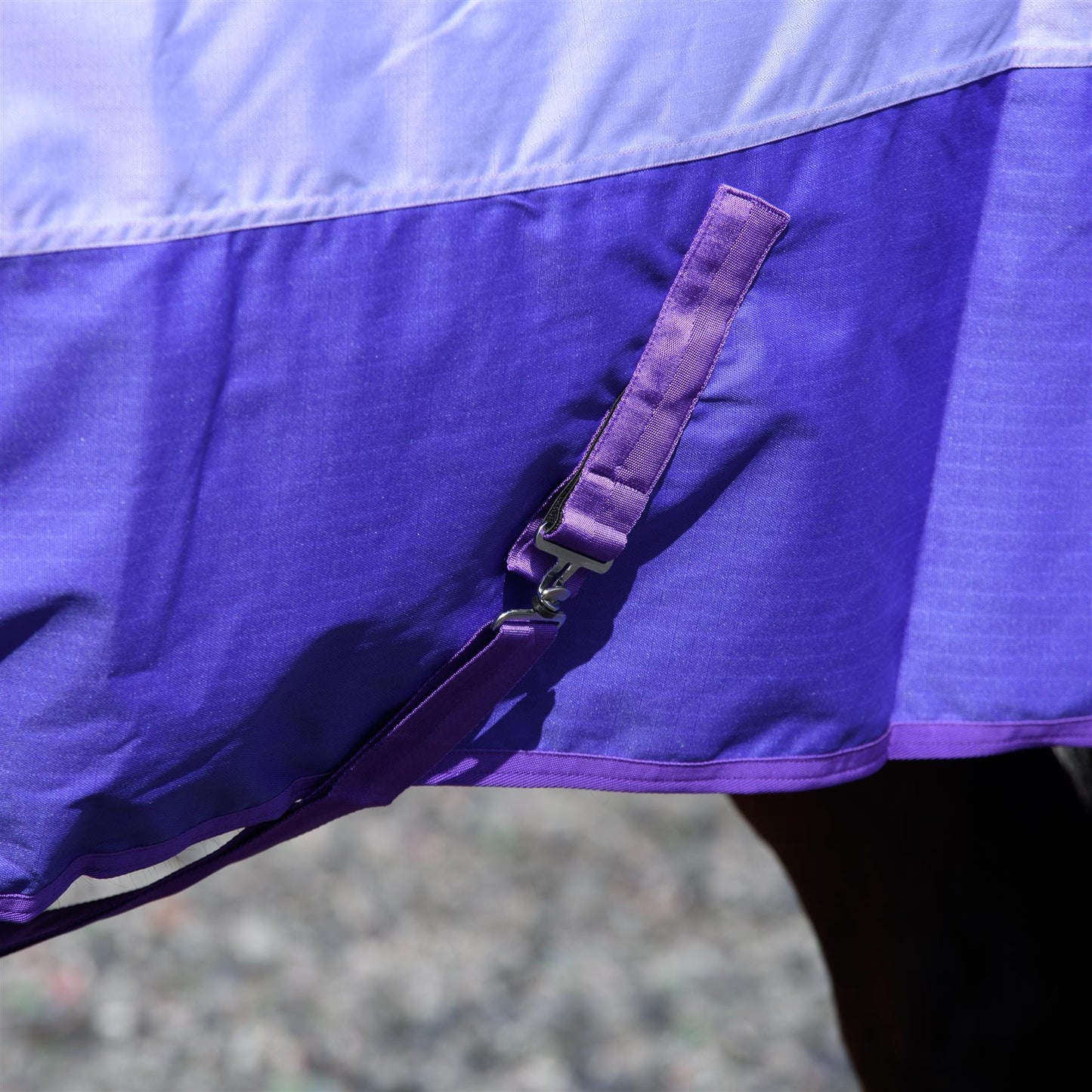 600D Lightweight Waterproof Horse Turnout Rug 0g No Fill Half Neck Lavender/Purple