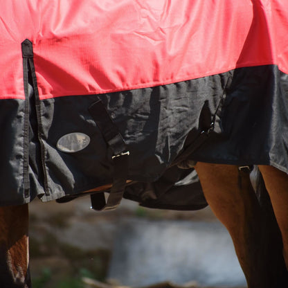 1200D Heavyweight Waterproof Horse Turnout Rug 300g Fill Half Neck Blue/Black