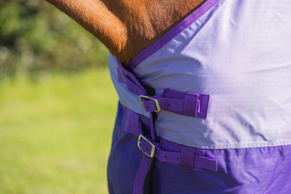 600D Lightweight Waterproof Horse Turnout Rug 0g No Fill Regular Neck Lavender/Purple