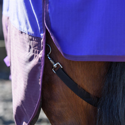 600D Lightweight Waterproof Horse Turnout Rug 0g No Fill Half Neck Purple/Plum