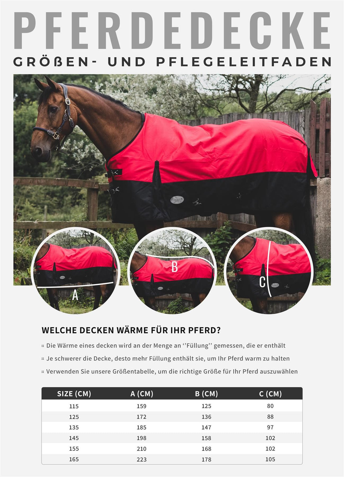1200D Mediumweight Waterproof Horse Turnout Rug 100g Fill Standard Neck Black/Baby Blue