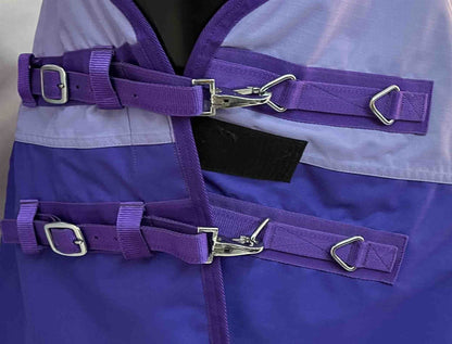 600D Lightweight Waterproof Horse Turnout Rug 0g No Fill Regular Neck Lavender/Plum