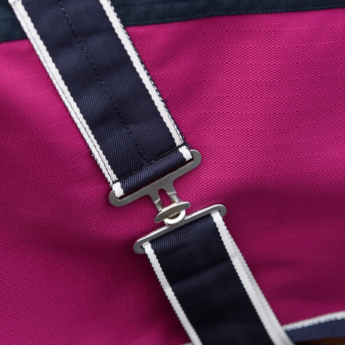 1200D Mediumweight Waterproof Horse Turnout Rug 100g Fill Half Neck Navy/Raspberry