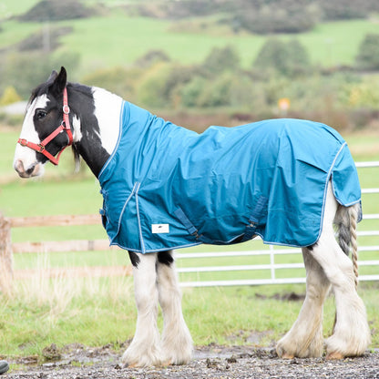 600D Lightweight Waterproof Horse Turnout Rug 0g No Fill Half Neck Turquoise