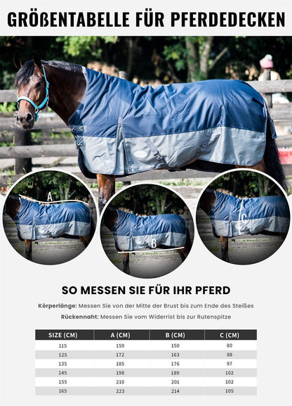 600D Mediumweight Waterproof Horse Turnout Rug 100g Fill Half Neck Brown