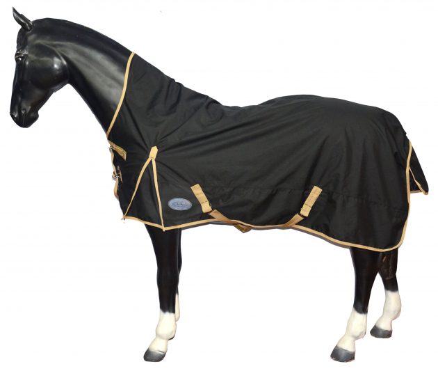 600 DN Lightweight Turnout Horse Rug Waterproof Half Neck Black 5'6'' - 7'0''