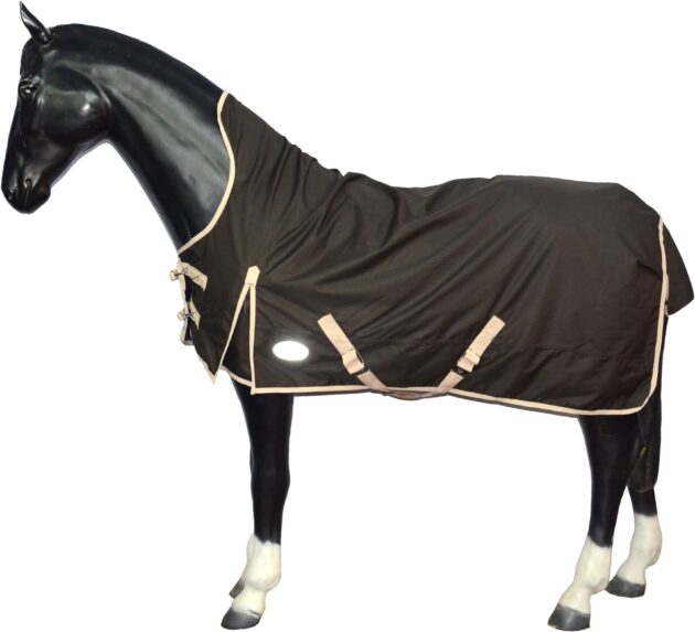 600 DN Lightweight Turnout Horse Rug Waterproof Half Neck Brown 5'6'' - 7'0''