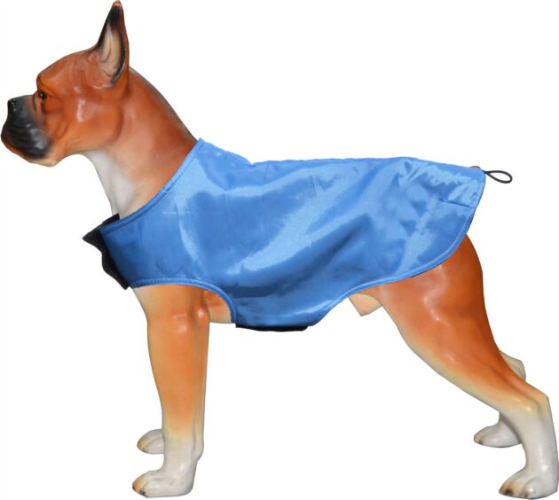 Milan Dog Coat Fleece Lined Waterproof Jacket Outdoor Rain Coat Blue XS - 10''