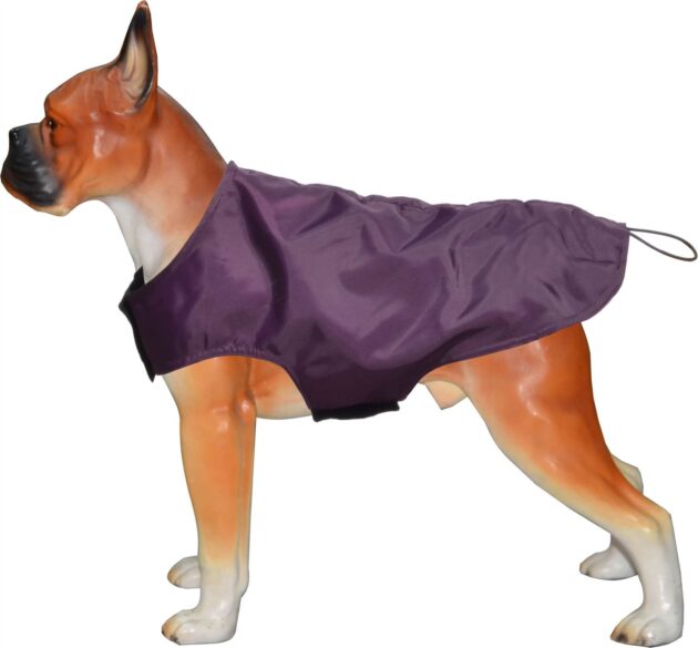 Milan Dog Coat Fleece Lined Waterproof Jacket Outdoor Rain Coat Purple XS - 10''