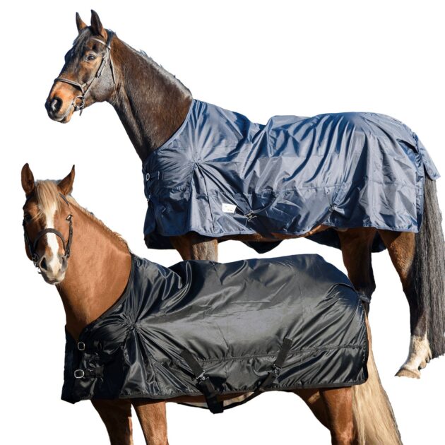 420D Lightweight Turnout Horse Rug Water Resistant Rugs Black 5'6''-6'9''