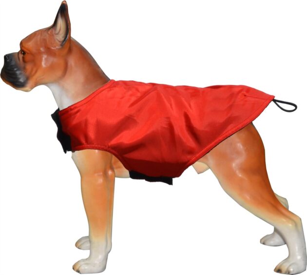 Milan Dog Coat Fleece Lined Waterproof Jacket Outdoor Rain Coat Red XS - 10''