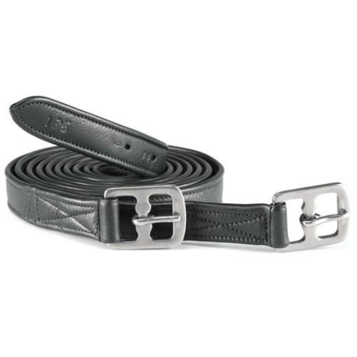 Leather Stirrup Non Stretch Double Bonded Silver Fittings Black 70''