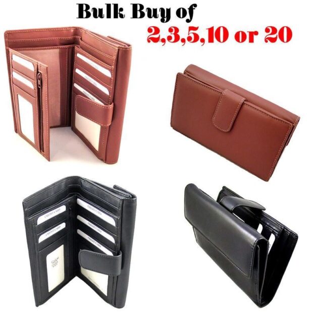 Womens Clutch Ladies Leather Wallet Purse Handbag Card Coin Zip Holder 2 Colours