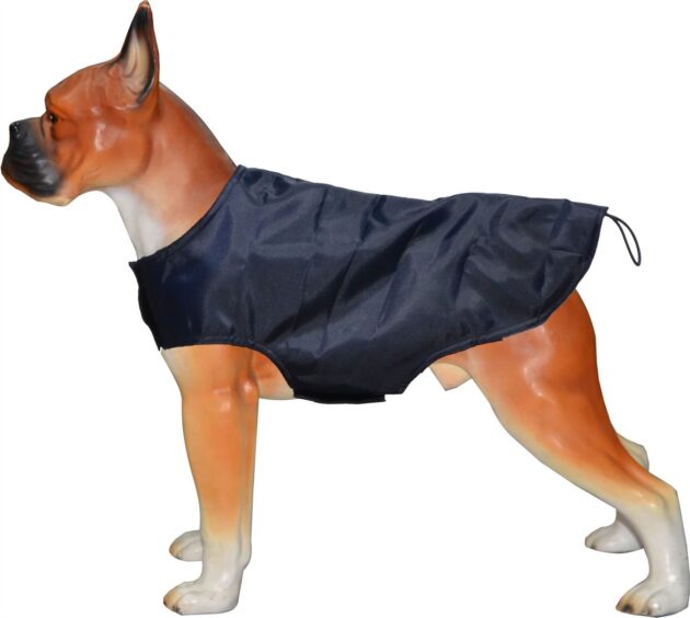 Milan Dog Coat Fleece Lined Waterproof Jacket Outdoor Rain Coat Navy XS - 10''